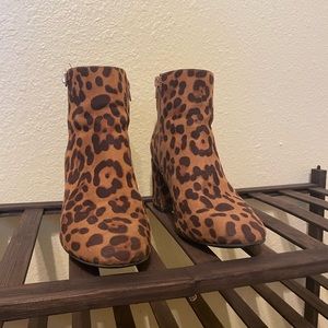 Leopard Print Booties